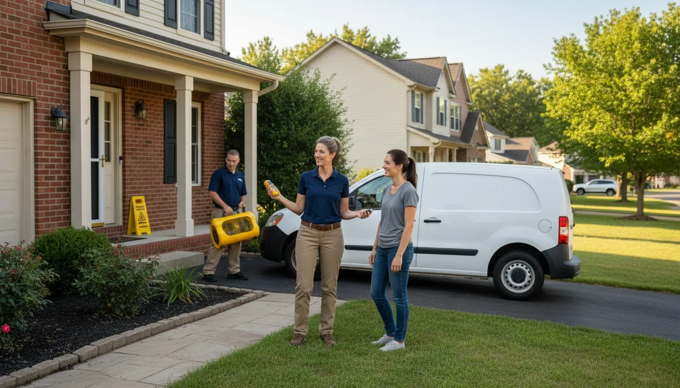 Residential water damage restoration in Leasburg, NC